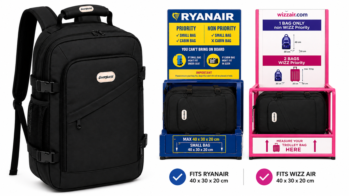Plecak kabinowy GOODBLESS Ryanair Wizz Air 40x30x20 - zdjęcie główne
