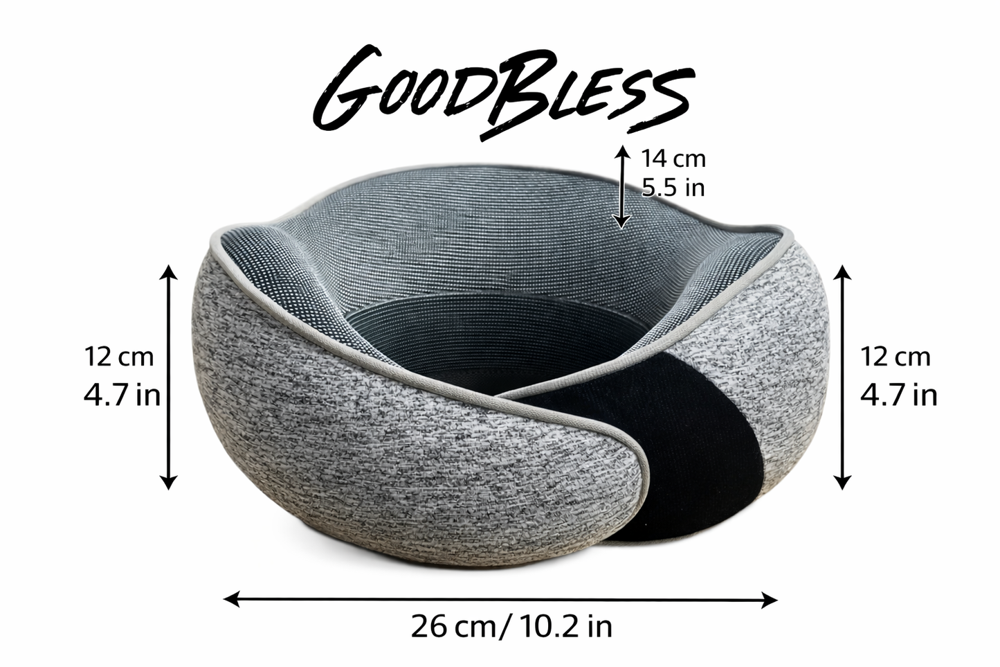 Poduszka Podróżna GOODBLESS na Kark Poduszka Turystyczna na szyję z ochroną 360°
